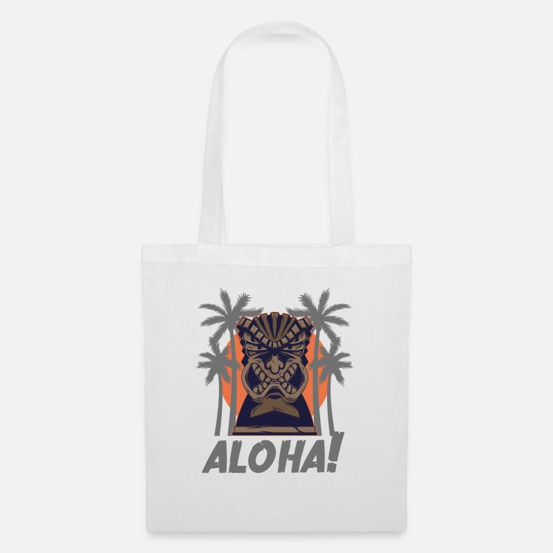 ALOHA 3 TIKI - Stoffbeutel - Weiß