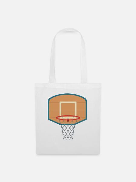 Basketball Korb - Stoffbeutel - Weiß