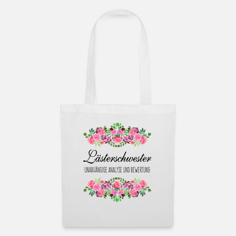Lästerschwester Läster Schwester - Stoffbeutel - Weiß