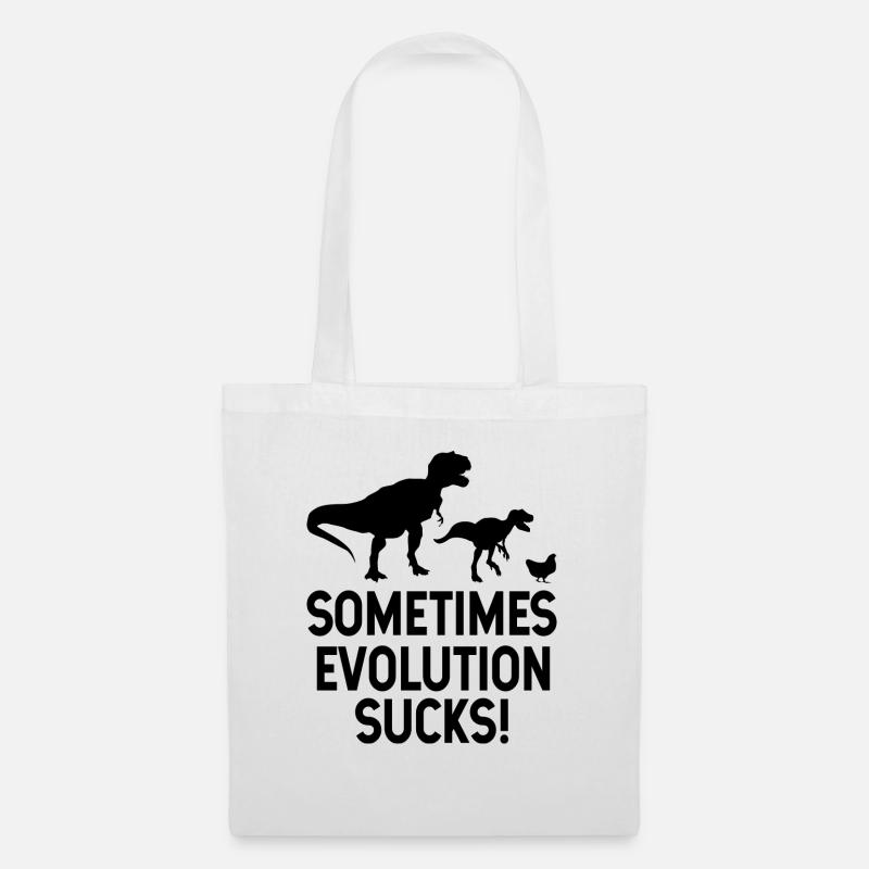 Evolution lustige Sprüche Wissenschaft Student - Stoffbeutel - Weiß