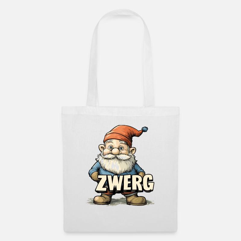 Gartenzwerg - Stoffbeutel - Weiß