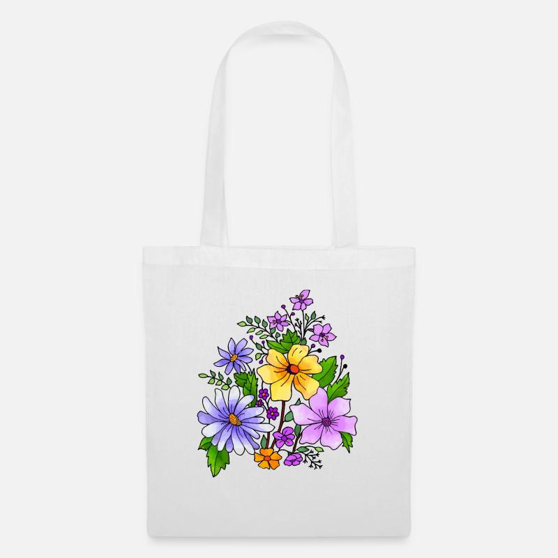Fleur - Sac en tissu - blanc