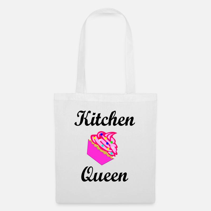 Kitchenqueen - die Back und Küchenkönigin - Stoffbeutel - Weiß