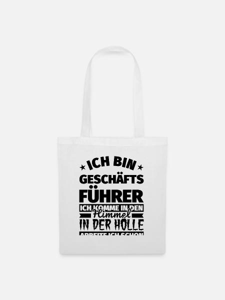 Geschäftsführer Geschenk lustig Himmel Hölle - Stoffbeutel - Weiß
