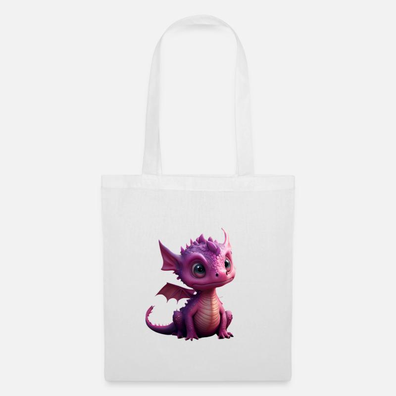 Kleiner Süßer Drache 3 - Stoffbeutel - Weiß