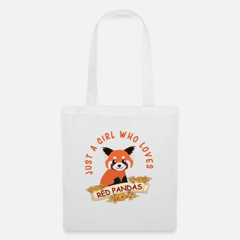 Roter Panda - Stoffbeutel - Weiß