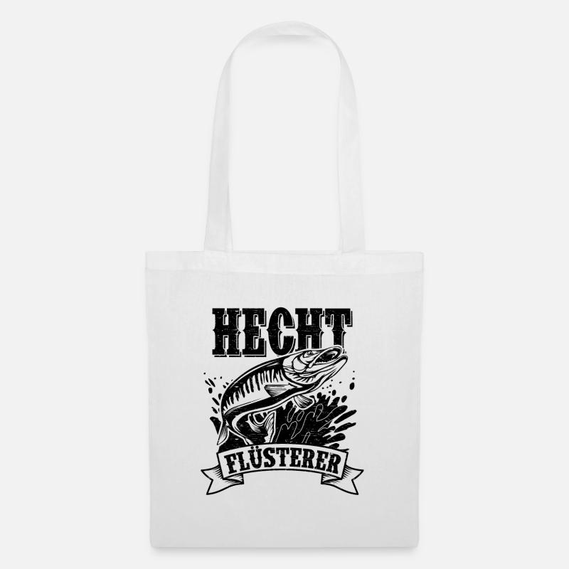 Angler Hecht - Stoffbeutel - Weiß
