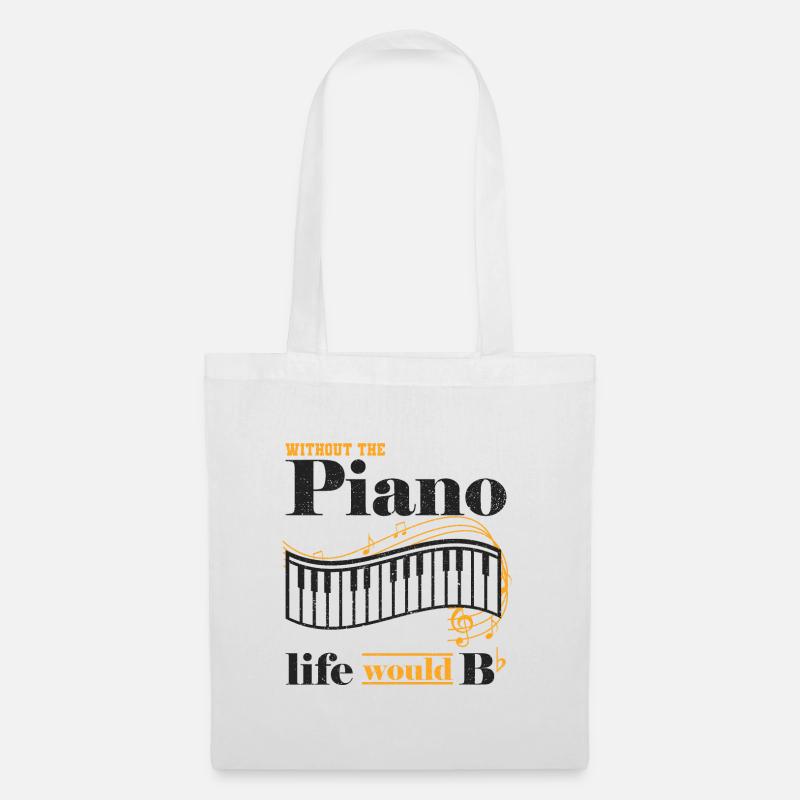 Piano - Stoffbeutel - Weiß