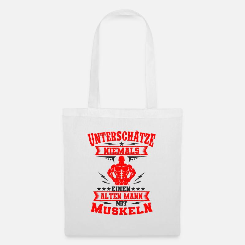 Bodybuilder - Stoffbeutel - Weiß