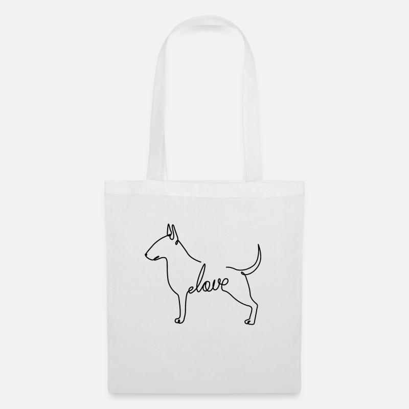 Bullterrier - Stoffbeutel - Weiß