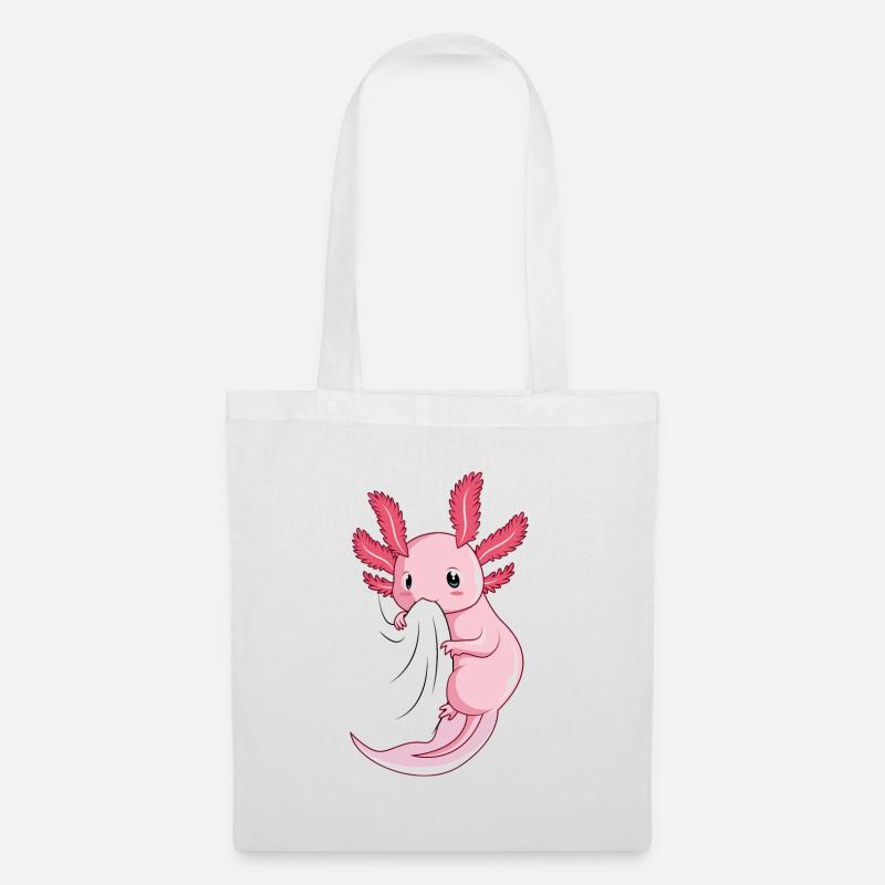 Axolotl - Stoffbeutel - Weiß