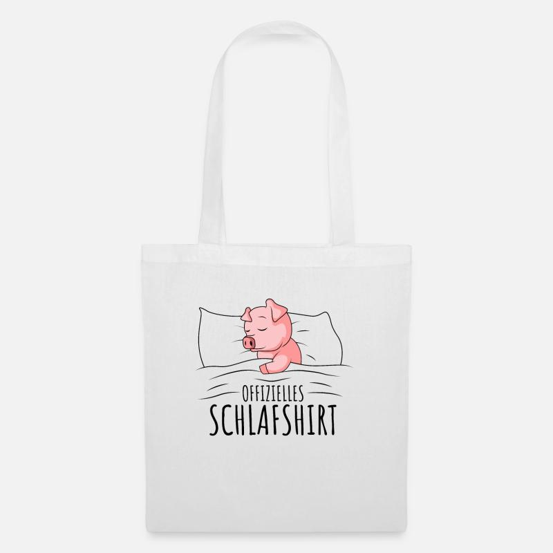 Schwein - Stoffbeutel - Weiß