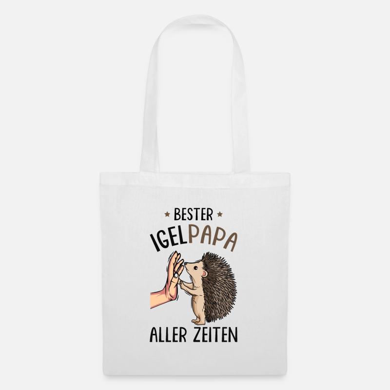 Bester Igel Papa aller Zeiten - Stoffbeutel - Weiß