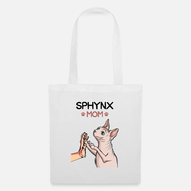 Sphynx Mom Mama Sphinx Katze Nacktkatze - Stoffbeutel - Weiß
