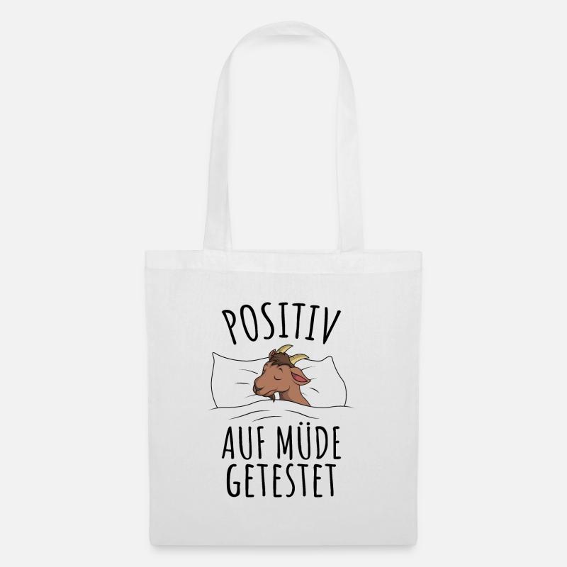 Ziege - Stoffbeutel - Weiß