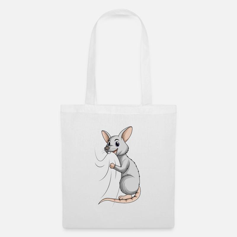 Ratten - Stoffbeutel - Weiß