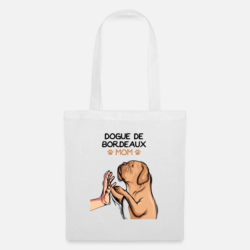 Bordeauxdogge Dogue de Bordeaux Hunde - Stoffbeutel - Weiß