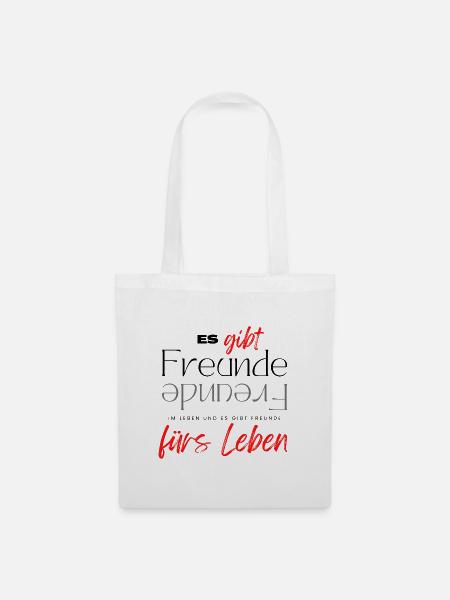 Beste Freunde FREUND Kumpel Kumpels - Stoffbeutel - Weiß