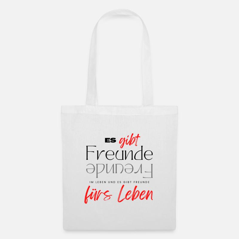 Beste Freunde FREUND Kumpel Kumpels - Stoffbeutel - Weiß