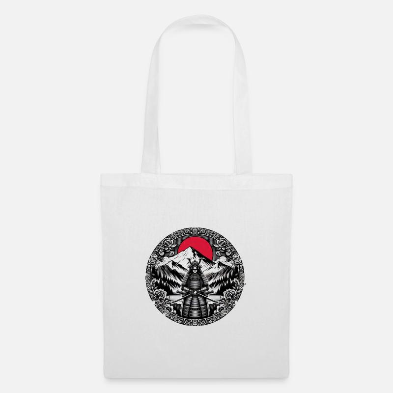 Japanese Samurai Warrior - Tote Bag - white