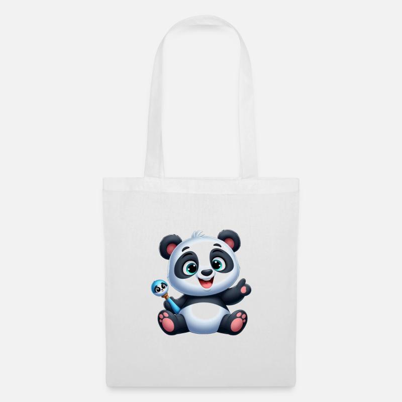 Panda 3 - Stoffbeutel - Weiß