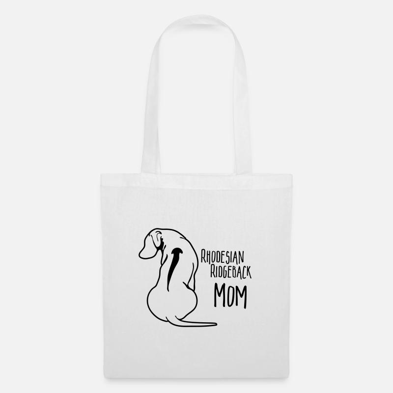 RHODESIAN RIDGEBACK MOM Hund Hunde Mama Wilsigns - Stoffbeutel - Weiß