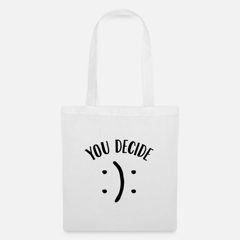 You Decide (Smiley) - Stoffbeutel - Weiß