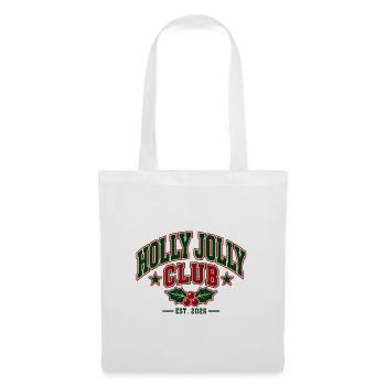 Holly Jolly Club Weihnachtsemblem - Stoffbeutel - Weiß - Vorne