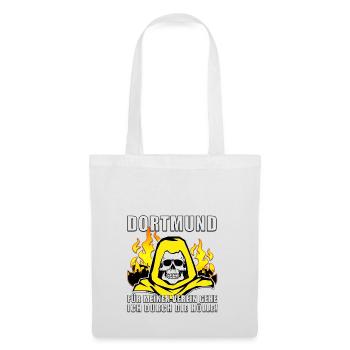 Dortmund ..durch die Hölle! Fußball Fanshirt Triko - Stoffbeutel - Weiß - Vorne