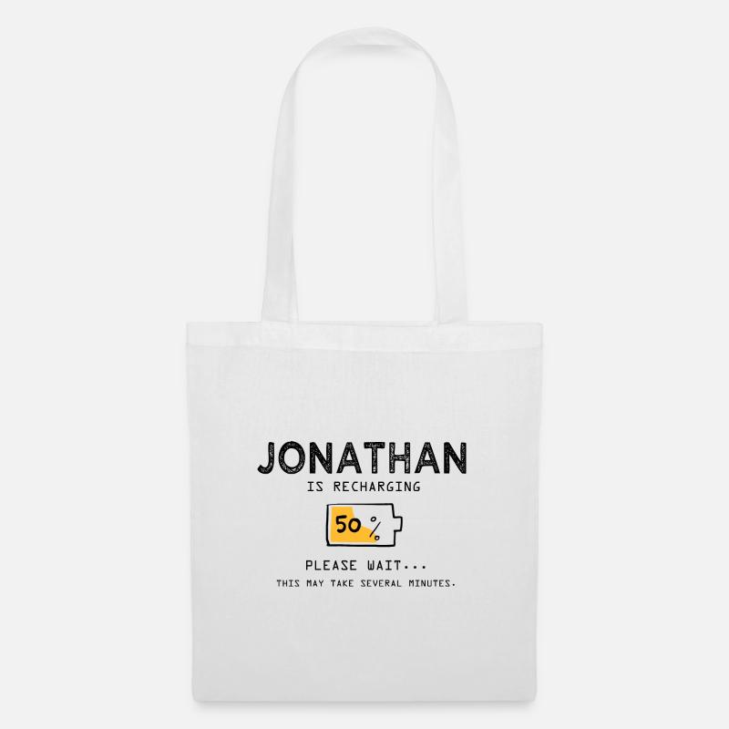 Jonathan Lustig Name Sarkastische Geschenke Name - Stoffbeutel - Weiß
