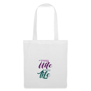 Happy Wife, happy life - Tote Bag - white - Front