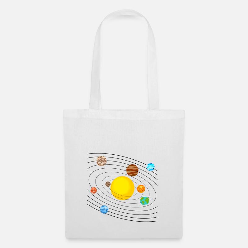 système solaire - Sac en tissu - blanc