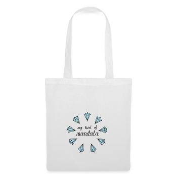 Les diamants sont mon enfant de mandala, T-shirt - Sac en tissu - blanc - Devant