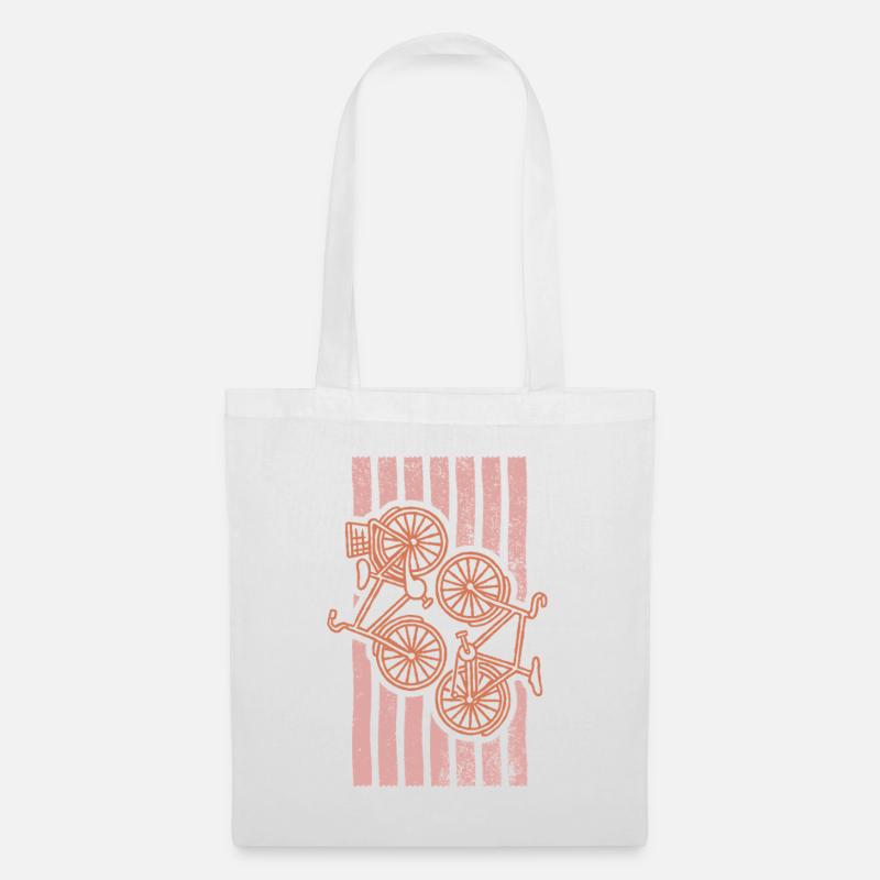 Visual Cycling Summer Trend Blassrosa Minimalistisch - Stoffbeutel - Weiß