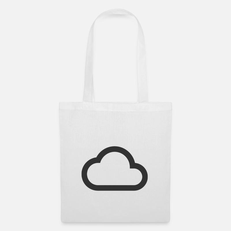 Cloud silhouette | Black | gift idea - Tote Bag - white