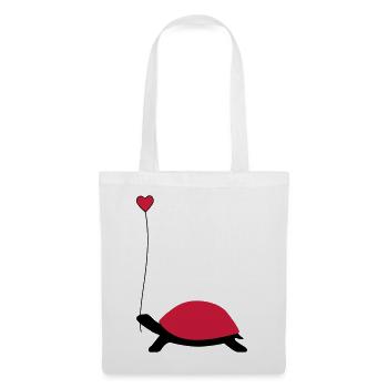 Turtle with heart balloon - Tote Bag - white - Front