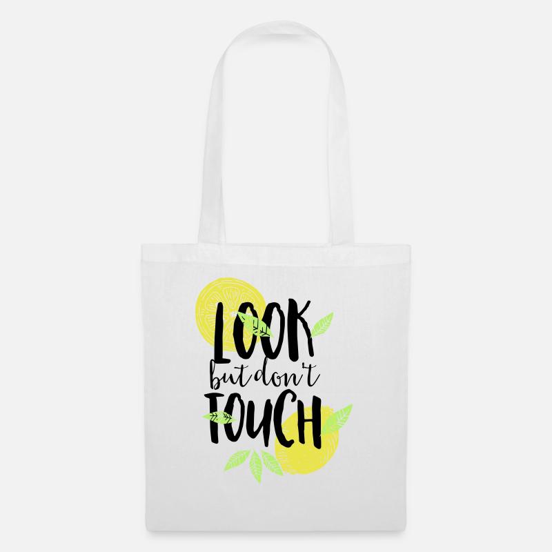 look but don't touch - Stoffbeutel - Weiß
