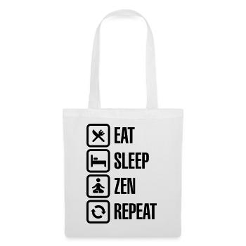 Eat - sleep - zen - repeat - Sac en tissu - blanc - Devant