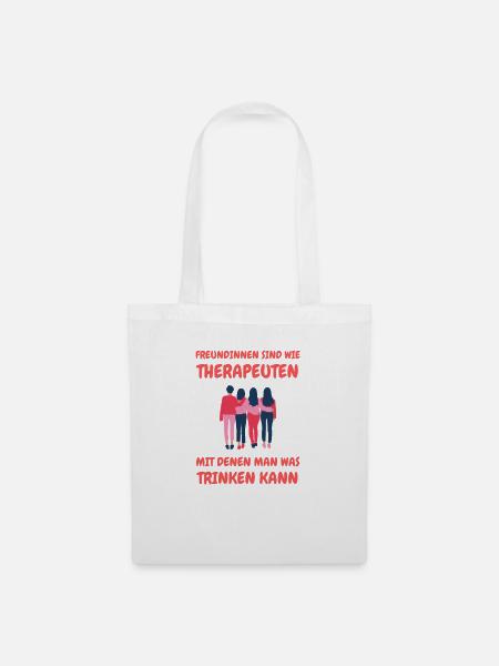 Freundinnen beste Freundschaft Geschenk Party - Stoffbeutel - Weiß