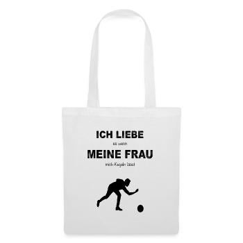 Kegeln Kegelbahn Kegelverein Kugel neun Kegel Club - Stoffbeutel - Weiß - Vorne
