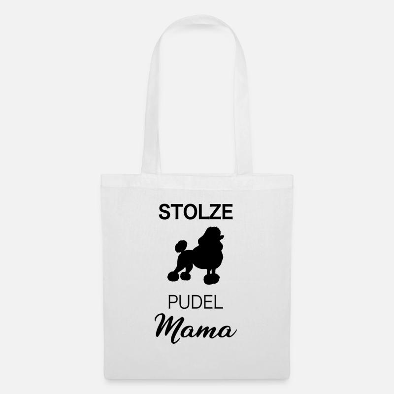 Pudel Hundehalter Pudel Mama Geschenkidee Haustier - Stoffbeutel - Weiß