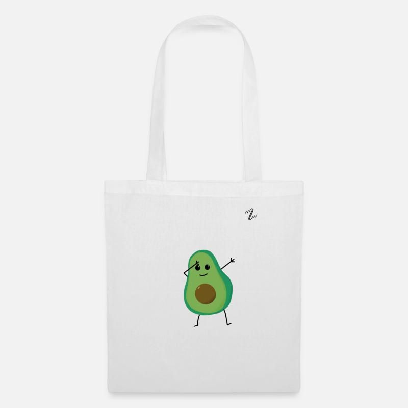Avocado tupfen - Stoffbeutel - Weiß