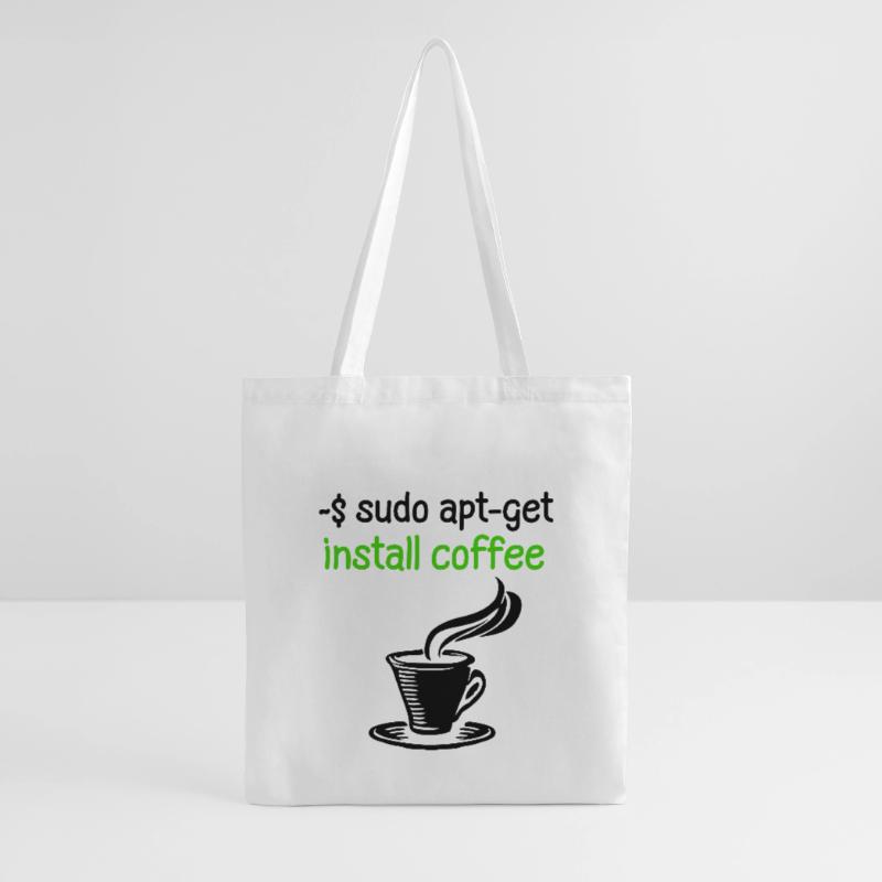 Programmeur de café Tux Linux Coding Sort Sac en tissu