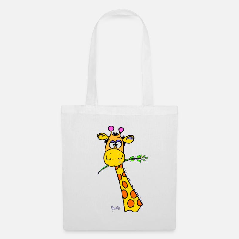 Süße Giraffe - Stoffbeutel - Weiß