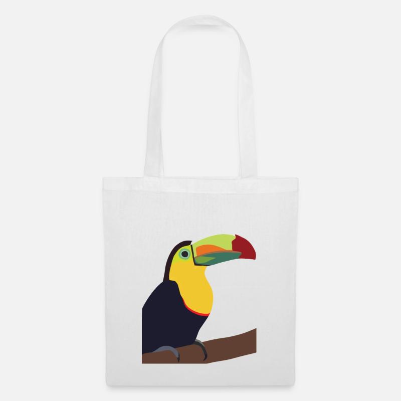 Timmy, der Toucan - Stoffbeutel - Weiß