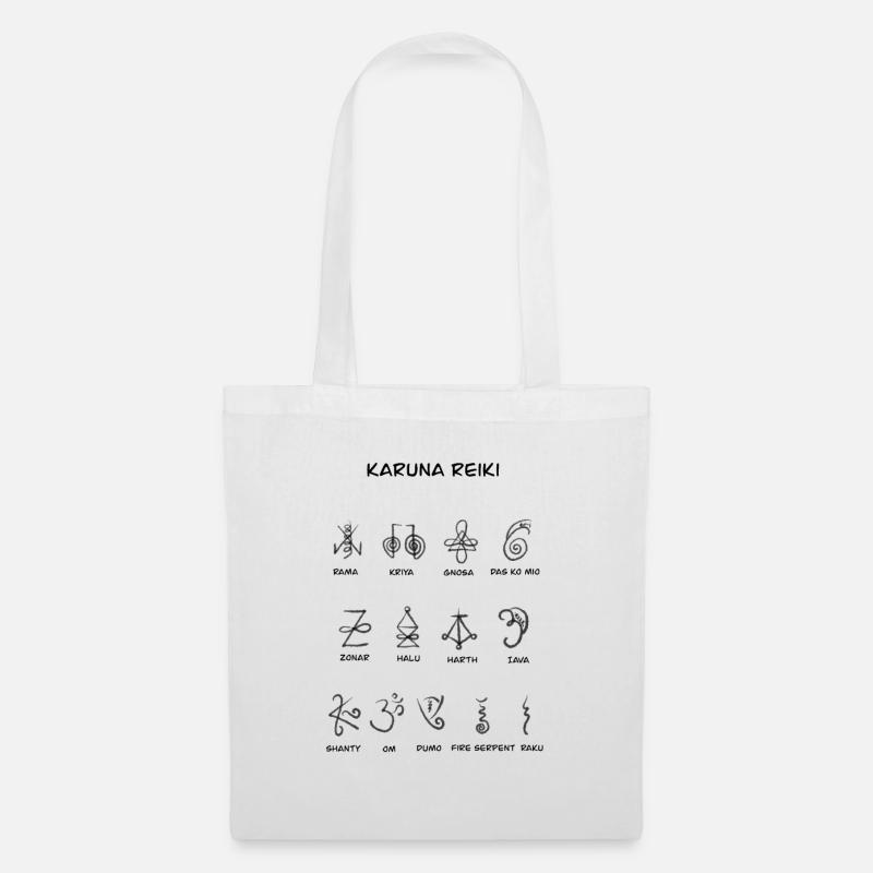 Karuna Reiki Symbole Übersicht - Stoffbeutel - Weiß