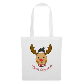 Cute Rudolph Reindeer Christmas Design - Tote Bag - white - Front