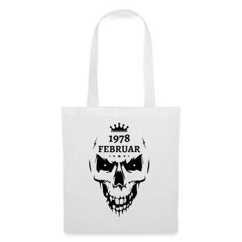 Februar 1978 Totenkopf - Stoffbeutel - Weiß - Vorne