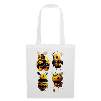 kawaii flying bees - Tote Bag - white - Front