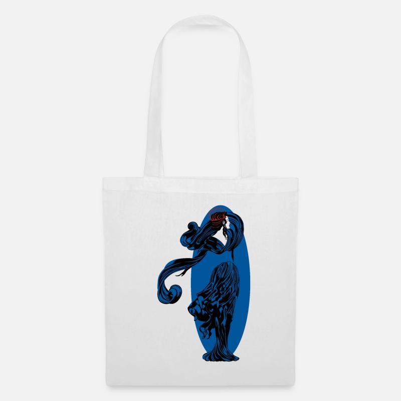 Frauen Silhouette - Stoffbeutel - Weiß